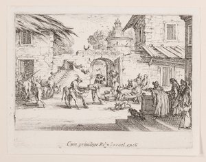 Man tötet das fette Kalb, aus der Serie Das Leben des L von Jacques Callot