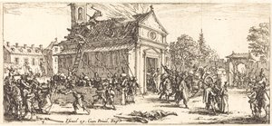 Plünderung eines Klosters, ca. 1633 von Jacques Callot