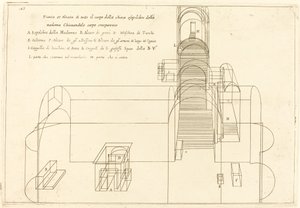 Plan und Aufriss der Kirche des Grabes der Madonna von Jacques Callot