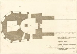 Plan der Grabeskirche von Jacques Callot