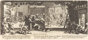 Plünderung eines großen Bauernhauses von Jacques Callot