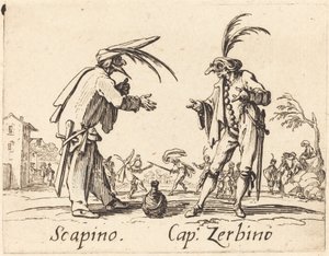 Scapino und Kapitän Zerbino von Jacques Callot