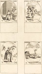 Hl. Bonaventura; Hl. Justus; Hl. Heinrich, Kaiser; Hl. Antiochus von Jacques Callot