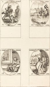 St. Georg; St. Sabas; St. Markus, Evangelist; St. Marcellin von Jacques Callot