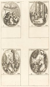 St. Ignatius; Reinigung der Jungfrau; St. Blasius; St. Isidor von Jacques Callot