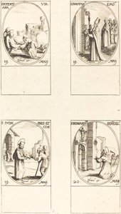 St. Potentiana; St. Dunstan; St. Yvo; St. Bernhardin von Siena von Jacques Callot