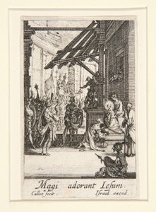Die Anbetung der Könige, Nr. 8 aus Das Leben der Jungfrau von Jacques Callot