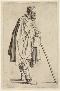 Der Bettler mit dem Fußwärmer von Jacques Callot