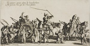 Die Bohemiens marschieren: Die Nachhut, aus Die Bohemiens von Jacques Callot
