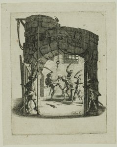 Die Geißelung, aus Die kleine Passion von Jacques Callot