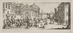 Das Krankenhaus, Tafel fünfzehn aus Die Leiden des Krieges von Jacques Callot