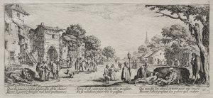 Die großen Leiden des Krieges: Die Bettler und die Sterbenden von Jacques Callot
