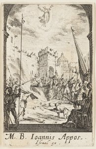 Das Martyrium des Heiligen Johannes des Evangelisten, Tafel fünf aus Die Martyrien der Apostel