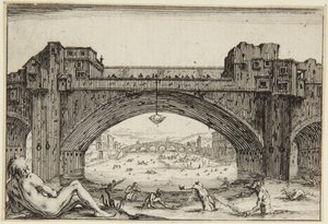 Die Ponte-Vecchio, Florenz von Jacques Callot