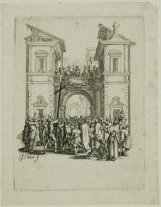 Die Präsentation an das Volk, aus Die Kleine Passion von Jacques Callot