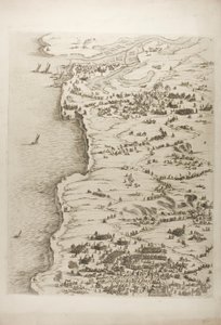 Die Belagerung von La Rochelle, erste Platte von Jacques Callot