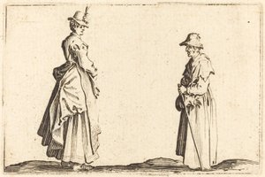Zwei Frauen im Profil, ca. 1622