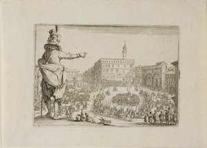 Ansicht der Piazza Signoria, aus Die Launen