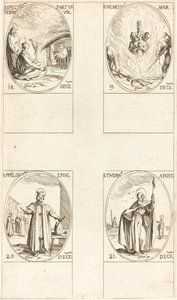 Warten auf die Geburt der Jungfrau; St. Nemesius; St. Philogonius; St. Thomas von Jacques Callot