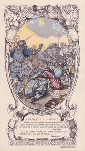 König Franz I. von Frankreich gefangen in der Schlacht von Pavia, Italien