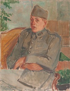 Porträt des Pianisten und Komponisten Francis Poulenc 1899-1963, 1920