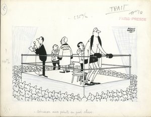 Paris-Presse, Satirisch in Schwarz & Weiß von Jacques Faizant