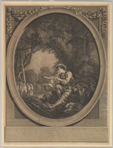 Die Abreise des Boten, 18. Jahrhundert von Jacques Firmin Beauvarlet