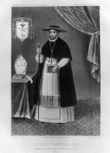 Vincente de Valverde, erster Bischof von Cuzco, 1852 von Jacques Francois Gauderique Llanta