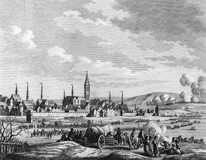 Krieg der Französischen Revolution und antirevolutionäre Bewegungen: In Holland, Überquerung des Flusses Waal auf dem Eis am 14. Januar