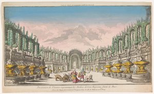 Ansicht des Gartens von Circe von Jacques Gabriel Huquier