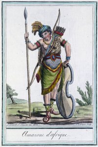 Amazonin von Afrika - in „Encyclopedia of Travels“ von Grasset St Sauveur, ed. 1796