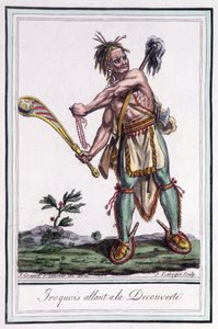 Irokesen „auf Entdeckungstour“ - in „Enzyklopädie der Reisen“ von Grasset St Sauveur, Paris von Jacques Grasset de Saint Sauveur