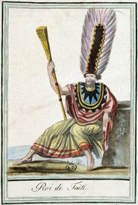 König von Tahiti - in „Enzyklopädie der Reisen“ von J. Grasset Saint-Sauveur von Jacques Grasset de Saint Sauveur