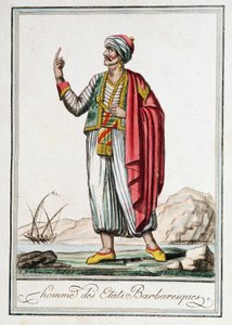 Mann der Barbarischen Staaten, "Enzyklopädie der Reisen" von J. Grasset Saint-Sauveur (Saint Sauveur) von Jacques Grasset de Saint Sauveur