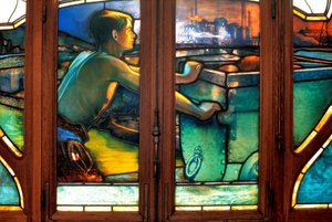 Nancy (Abteilung 54), Jugendstil, Handelskammer, Glasfenster von Jacques Gruber (1870-1936) von Jacques Gruber
