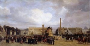 Der Trauerzug von Napoleon I. passiert den Place de la Concorde