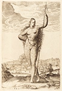 Eine junge piktische Frau, um 1585 von Jacques Le Moyne