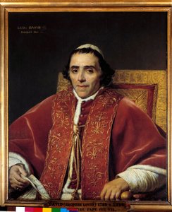 Halbporträt von Papst Pius VII (Gregoire Chiaramonti), Papst im Jahr 1800 (1742-1823) von Jacques Louis David