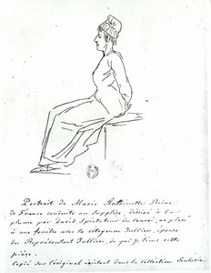 Marie-Antoinette (1755-93) auf dem Weg zu ihrer Hinrichtung, 1793