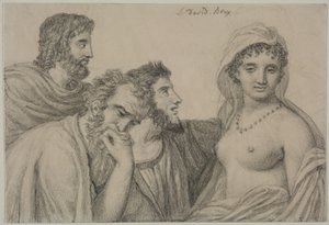 Phryne vor den Richtern, um 1816-1820 von Jacques Louis David