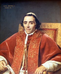 Pius VII (1742 - 1823). Gemälde von Jacques Louis David (1748-1825). Louvre Museum. Paris von Jacques Louis David
