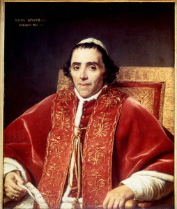 Porträt von Pius VII. (1742 - 1823) von David. 1805. Museum von Versailles von Jacques Louis David