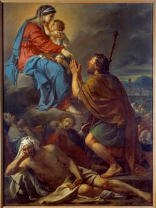 Heiliger Rochus betet zur Jungfrau für das Ende der Pest von Jacques Louis David