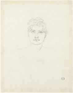 Skizze eines Frauenkopfes von Jacques Louis David