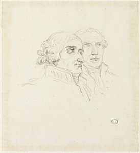 Studien für die Verteilung der Adler: Der Archi-Kanzler, Cambacérès und der Archi-Schatzmeister, Lebrun von Jacques Louis David