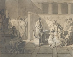 Studie für Die Liktoren bringen Brutus die Leichen seiner Söhne, 1787 von Jacques Louis David