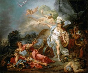 Der Kampf zwischen Mars und Minerva
