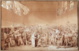 Der Eid auf den Tennisplatz (Vorzeichnung) von Jacques Louis David