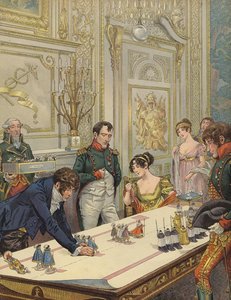 Napoleon und Josephine bereiten sich auf ihre Krönung vor von Jacques Marie Gaston Onfray de Breville (Job)