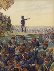 Die Armee von Napoleon Bonaparte schwört ihm die Treue von Jacques Marie Gaston Onfray de Breville (Job)